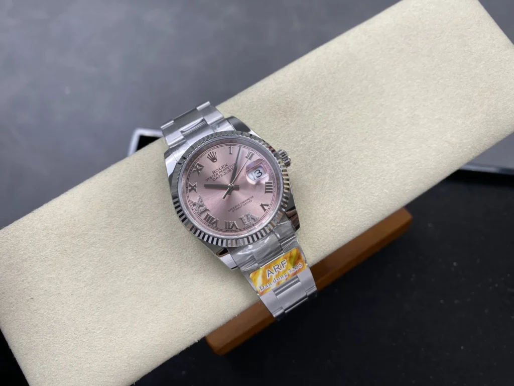 Super Clone Rolex Datejust Pink Roman Dial 126234-0032 36 mm – Swiss SuperClone