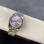 Super Clone Rolex Datejust Pink Roman Dial 126234-0032 36 mm — case and bezel