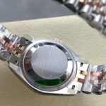 Super Clone Rolex Datejust Rose-Gold Dial REP016816 41 mm — on leather display