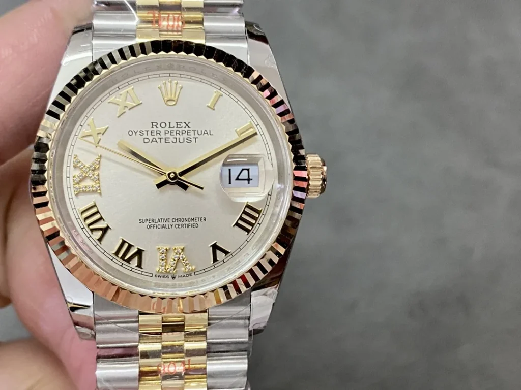 Super Clone Rolex Datejust Silver Roman Diamond Dial 126233-0031 36 mm – Swiss SuperClone
