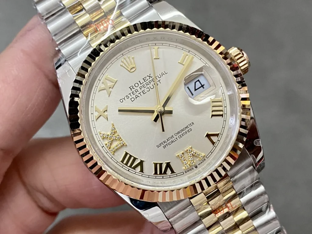 Super Clone Rolex Datejust Silver Roman Diamond Dial 126233-0031 36 mm – Swiss SuperClone