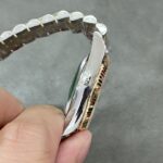 Super Clone Rolex Datejust Silver Roman Diamond Dial 126233-0031 36 mm — on leather display