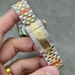 Super Clone Rolex Datejust Silver Roman Diamond Dial 126233-0031 36 mm — movement / caseback view
