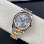 Super Clone Rolex Datejust Silver Roman Diamond Dial 126233-0032 36 mm — clasp and links
