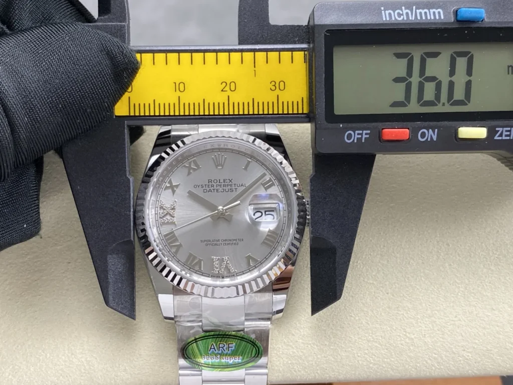 Super Clone Rolex Datejust Silver Roman Diamond Dial 126234-0030 36 mm – Swiss SuperClone