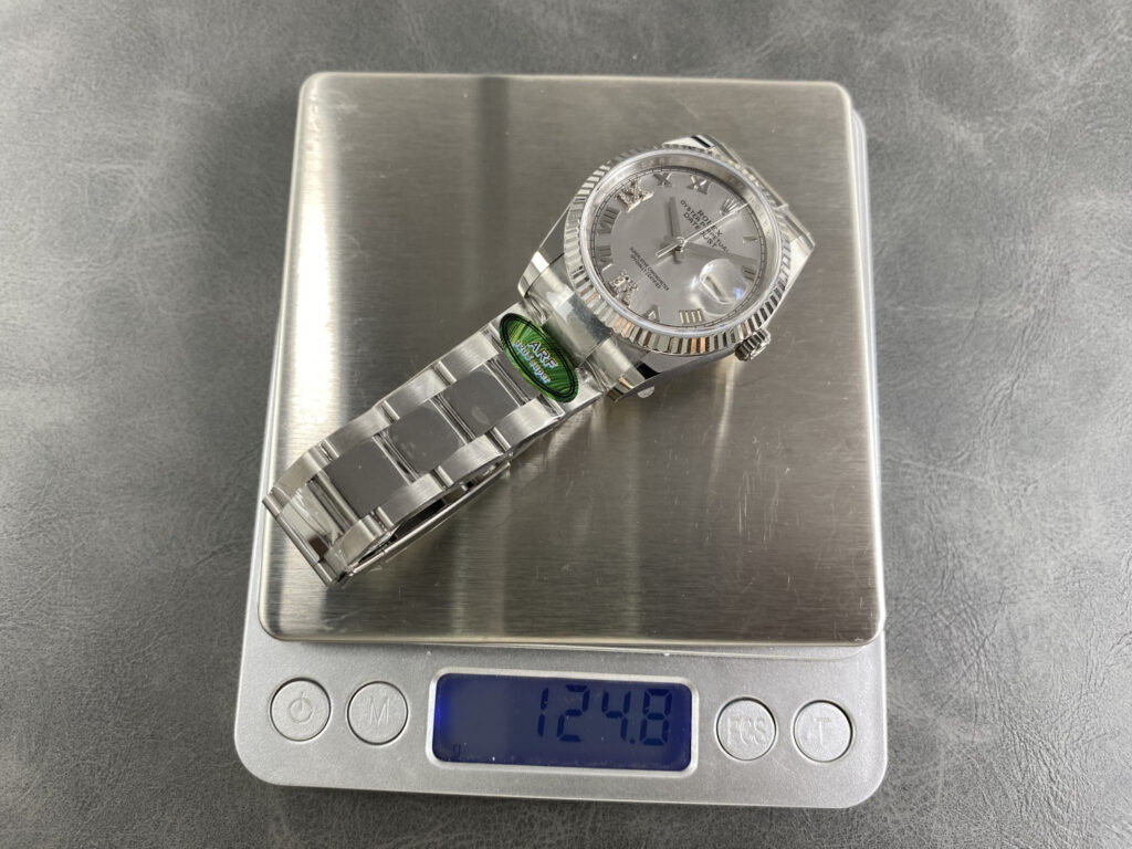 Super Clone Rolex Datejust Silver Roman Diamond Dial 126234-0030 36 mm — view 12