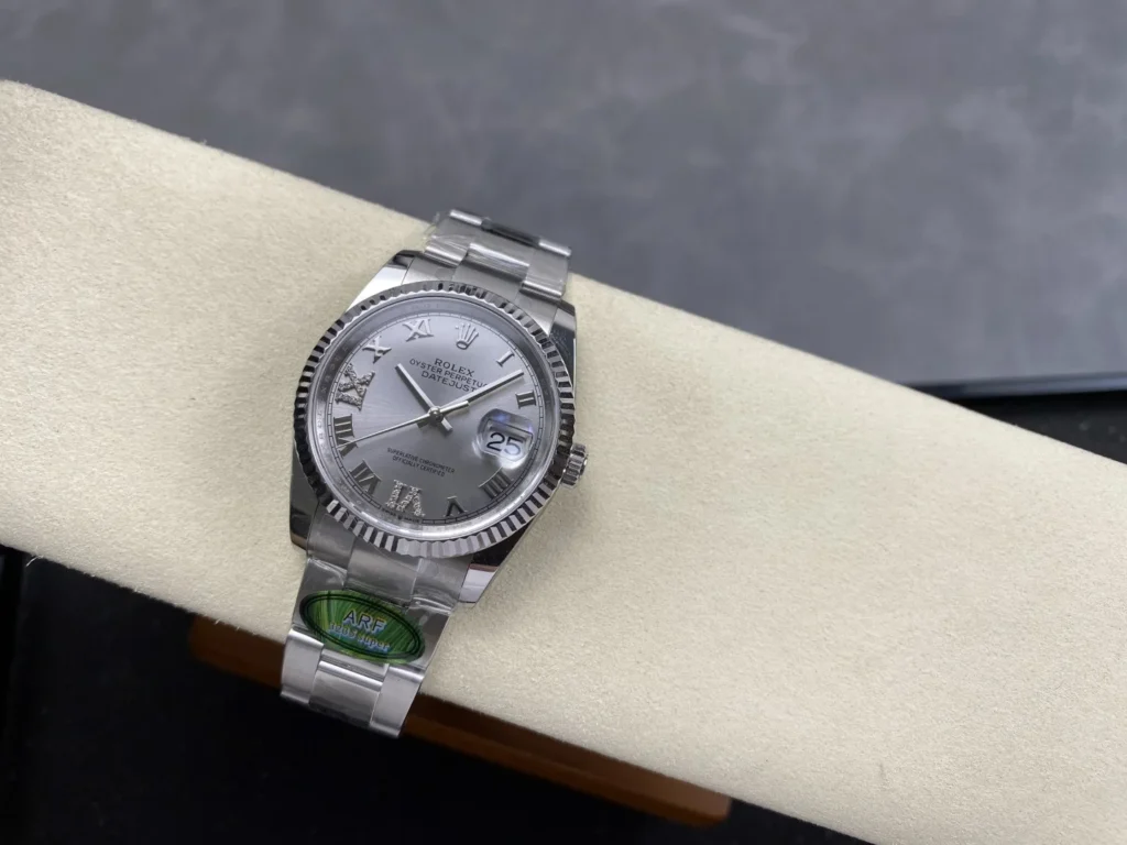 Super Clone Rolex Datejust Silver Roman Diamond Dial 126234-0030 36 mm – Swiss SuperClone