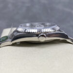Super Clone Rolex Datejust Silver Roman Diamond Dial 126234-0030 36 mm — on leather display