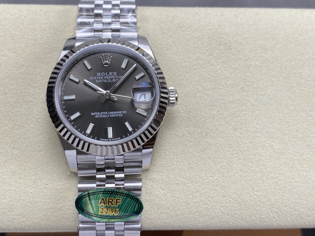 Super Clone Rolex Datejust Slate Dial 126334-0014 41 mm — dial close-up
