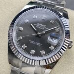 Super Clone Rolex Datejust Slate Diamond Dial 126334-0005 41 mm — case and bezel