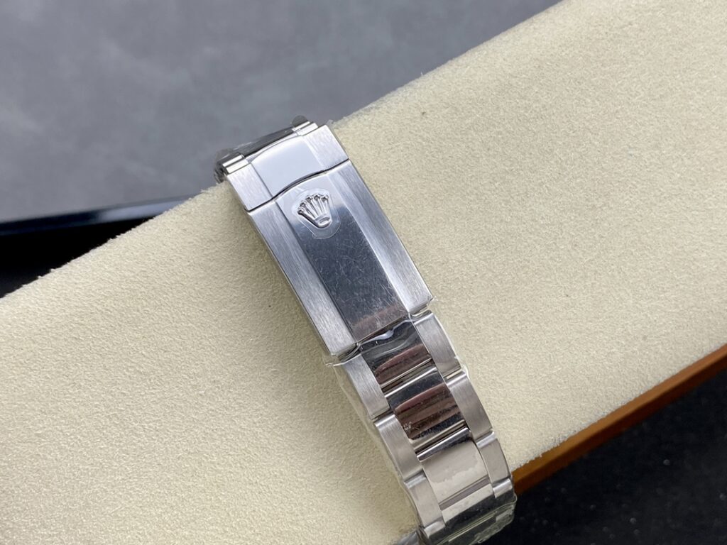 Super Clone Rolex Datejust Slate Diamond Dial 126334-0005 41 mm — on leather display