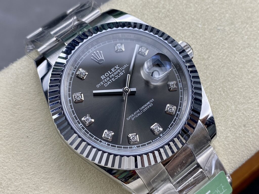 Super Clone Rolex Datejust Slate Diamond Dial 126334-0005 41 mm — view 9