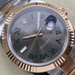 Super Clone Rolex Datejust Slate Roman Dial 126331-0015 41 mm — case and bezel