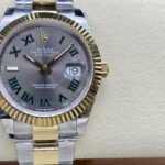 Super Clone Rolex Datejust Slate Roman Dial 126333-0019 41 mm — dial close-up