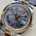 Super Clone Rolex Datejust Slate Roman Dial 126333-0019 41 mm — case and bezel