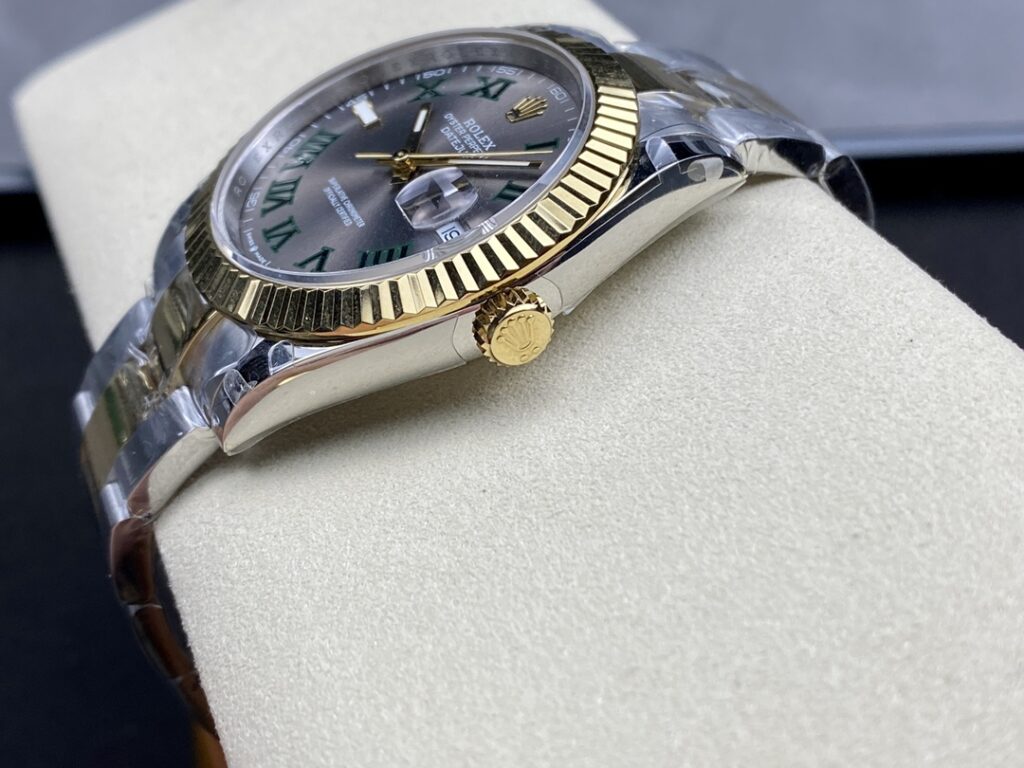 Super Clone Rolex Datejust Slate Roman Dial 126333-0019 41 mm — side profile