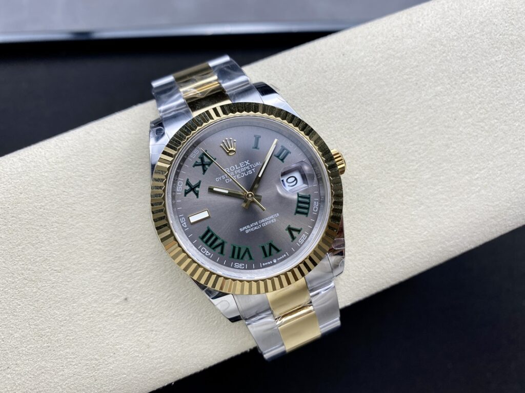 Super Clone Rolex Datejust Slate Roman Dial 126333-0019 41 mm — movement / caseback view