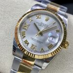 Super Clone Rolex Datejust White Roman Dial 126233-0030 36 mm — case and bezel
