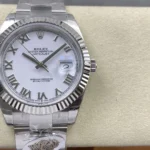 Super Clone Rolex Datejust White Roman Dial 126334-0023 41 mm – Swiss SuperClone