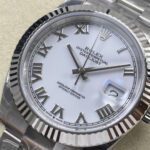 Super Clone Rolex Datejust White Roman Dial 126334-0023 41 mm — case and bezel