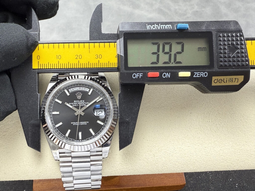 Super Clone Rolex Day-Date Bright Black Dial 228236-0003 40 mm — view 9