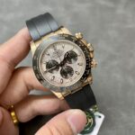 Super Clone Rolex Daytona 126515LN Meteorite Dial — on leather display