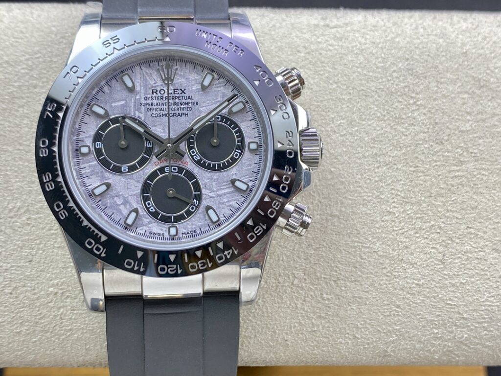 Super Clone Rolex Daytona 126519LN Meteorite Dial — dial close-up