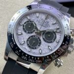 Super Clone Rolex Daytona 126519LN Meteorite Dial — on leather display