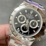 Super Clone Rolex Daytona Black Dial 116520 — dial close-up