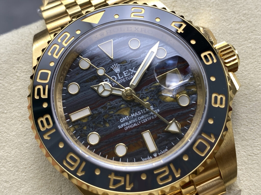 Super Clone Rolex GMT-Master II 126718GRNR Tiger Iron Dial — view 10