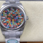 Super Clone Rolex Oyster Perpetual Jubilee Motif (2026) Super Clone — dial close-up
