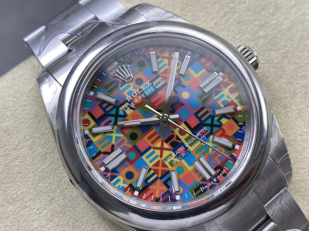Super Clone Rolex Oyster Perpetual Jubilee Motif (2026) Super Clone — case and bezel
