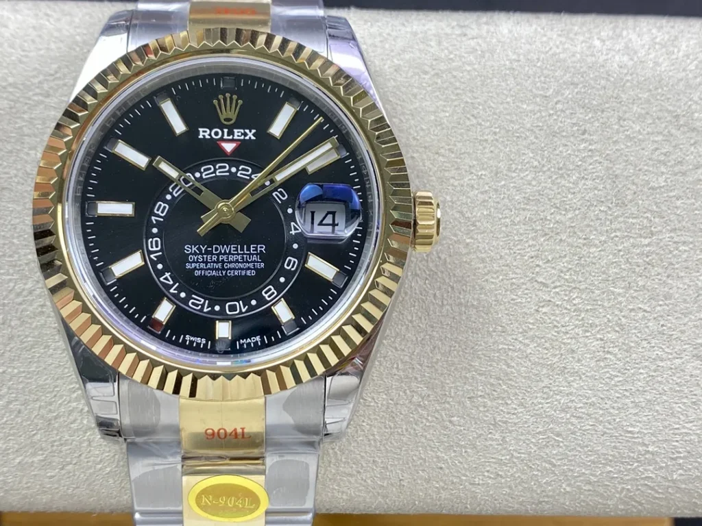 Super Clone Rolex Sky-Dweller Bright black Dial 336933 Oyster – Swiss SuperClone
