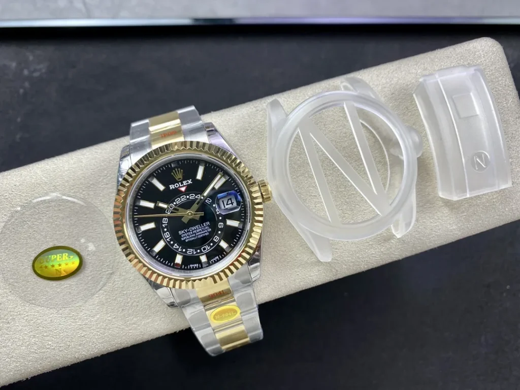 Super Clone Rolex Sky-Dweller Bright black Dial 336933 Oyster – Swiss SuperClone