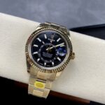 Super Clone Rolex Sky-Dweller Bright black Dial 336938 — case and bezel