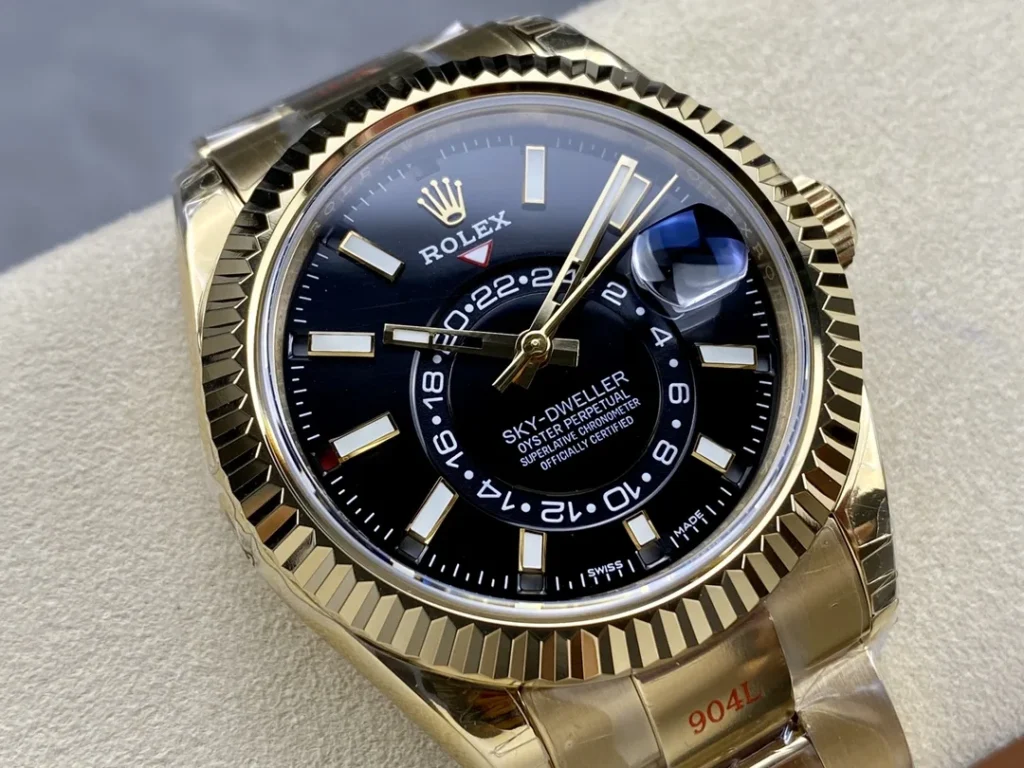 Super Clone Rolex Sky-Dweller Bright black Dial 336938 – Swiss SuperClone