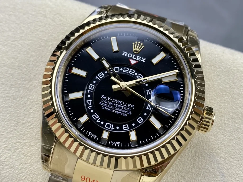 Super Clone Rolex Sky-Dweller Bright black Dial 336938 – Swiss SuperClone