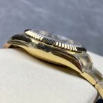 Super Clone Rolex Sky-Dweller Bright black Dial 336938 — on leather display