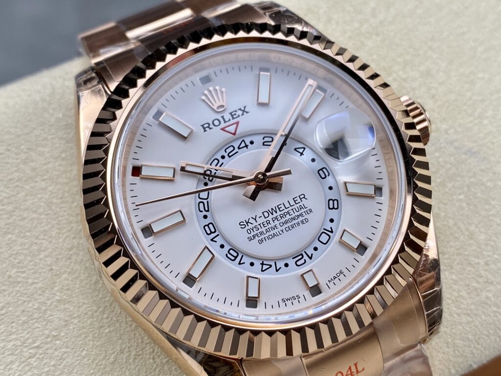Super Clone Rolex Sky-Dweller Intense white Dial 336935 — side profile