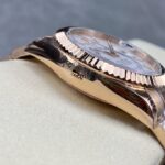 Super Clone Rolex Sky-Dweller Intense white Dial 336935 — on leather display