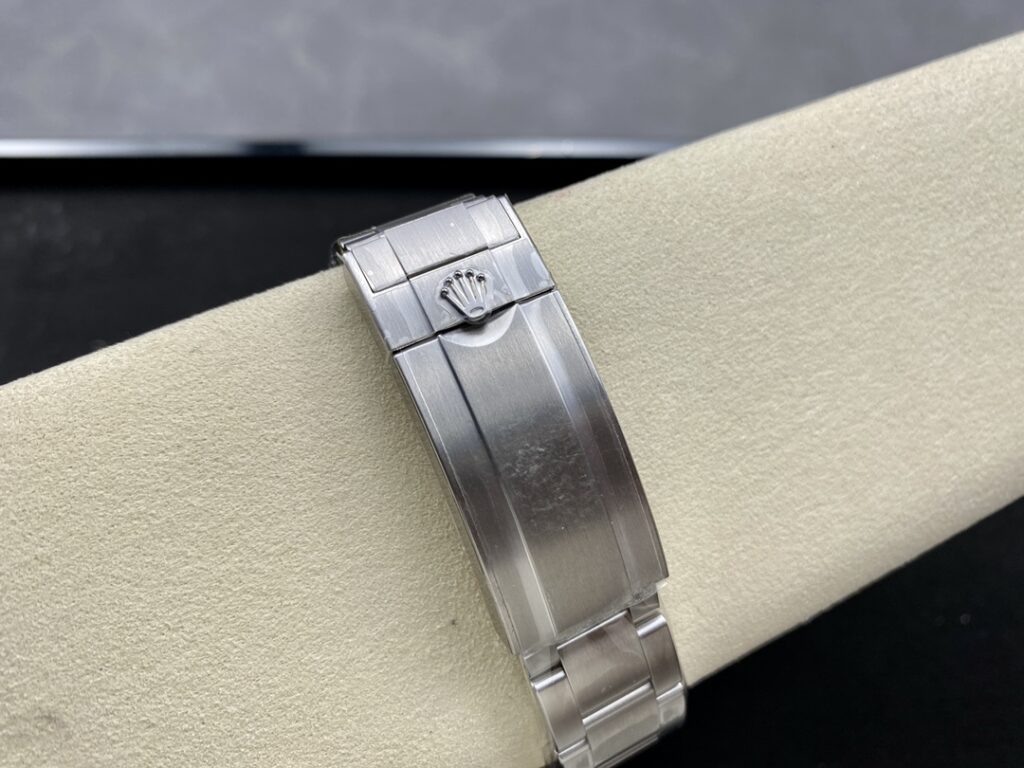 Super Clone Rolex Submariner Black Dial 126610LV “Starbucks” — on leather display