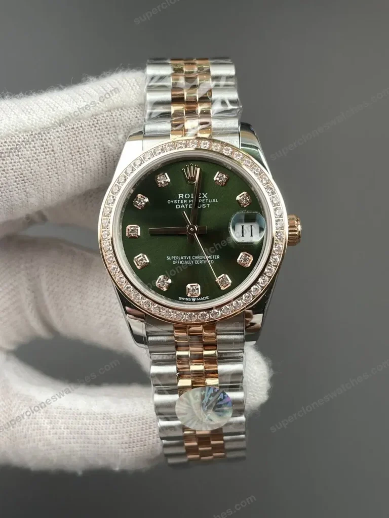 Super Clone Rolex Datejust Green Diamond Dial 278381RBR Jubilee 31 mm – Swiss SuperClone - photo 2