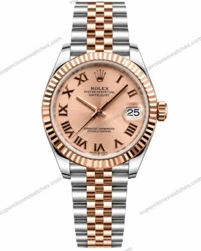 Super Clone Rolex Datejust Rosé Roman Dial 278271 Jubilee 31 mm – Swiss SuperClone