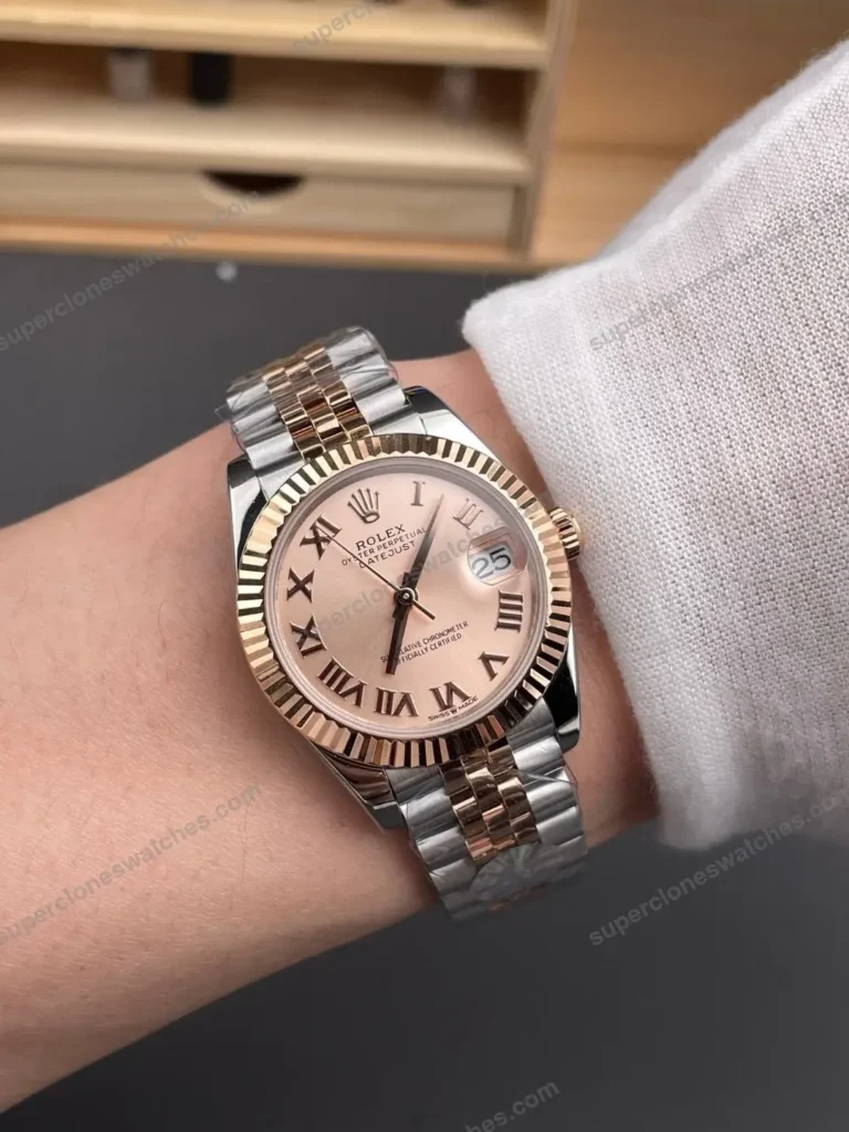 Super Clone Rolex Datejust Rosé Roman Dial 278271 Jubilee 31 mm – Swiss SuperClone - photo 9