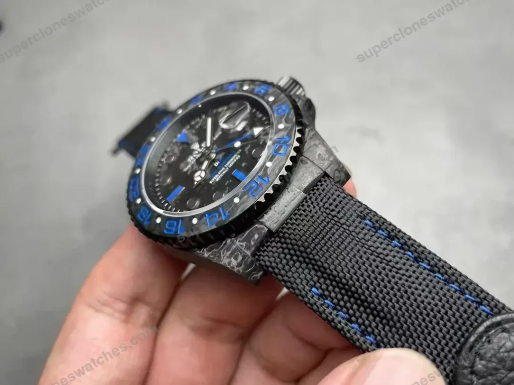 Super Clone Rolex GMT-Master II DIW Carbon Blue Accent 126710 – Swiss SuperClone - photo 5