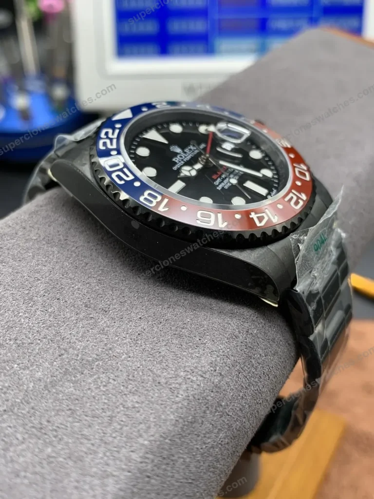 Super Clone Rolex GMT-Master II Pepsi Black PVD 126710BLRO – Swiss SuperClone - photo 4