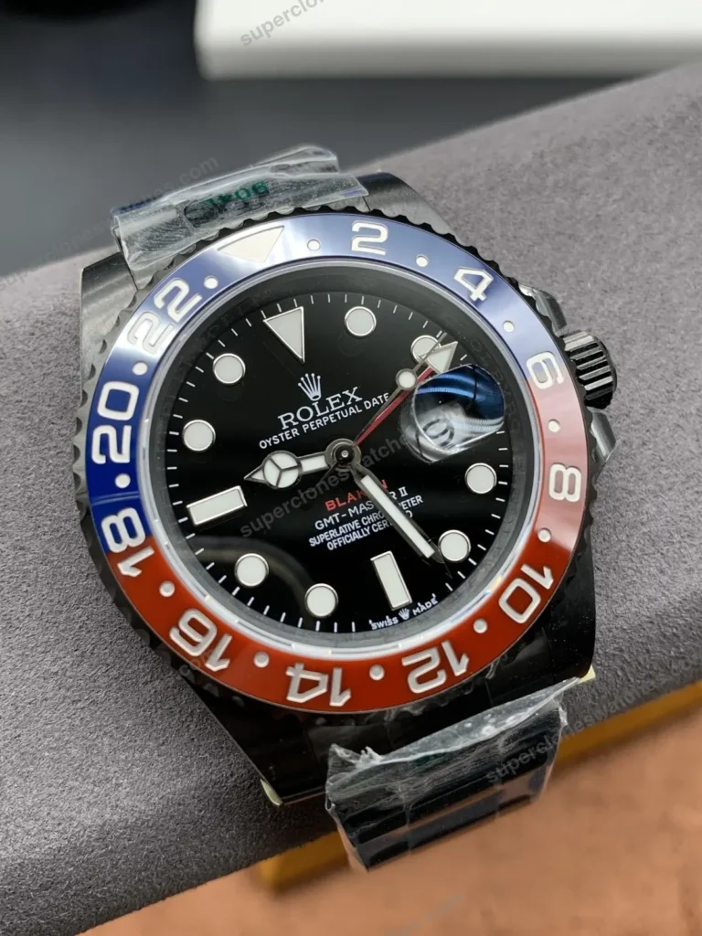 Super Clone Rolex GMT-Master II Pepsi Black PVD 126710BLRO – Swiss SuperClone - photo 5