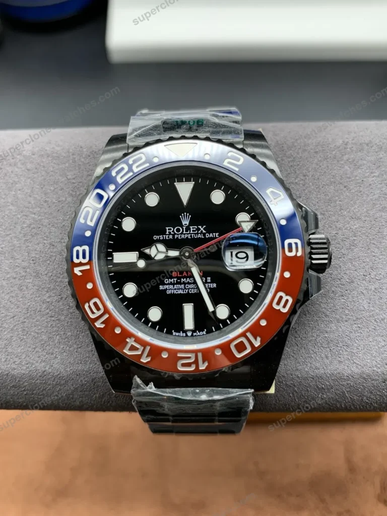 Super Clone Rolex GMT-Master II Pepsi Black PVD 126710BLRO – Swiss SuperClone - photo 6